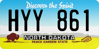 ND license plate HYY861