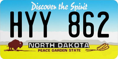ND license plate HYY862