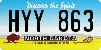 ND license plate HYY863