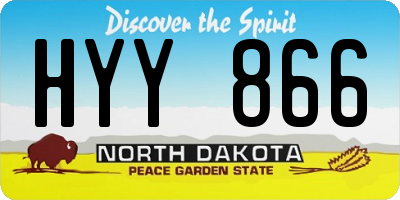 ND license plate HYY866