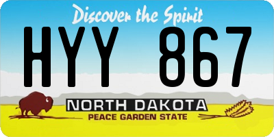 ND license plate HYY867