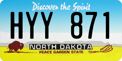 ND license plate HYY871