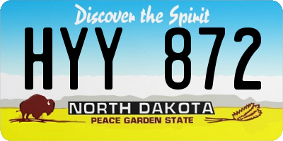 ND license plate HYY872