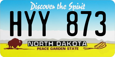 ND license plate HYY873