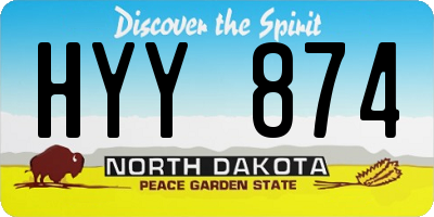ND license plate HYY874