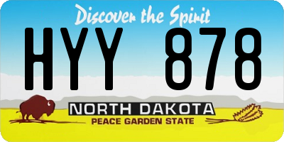 ND license plate HYY878