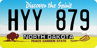 ND license plate HYY879