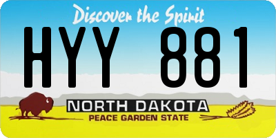 ND license plate HYY881