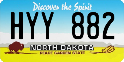 ND license plate HYY882
