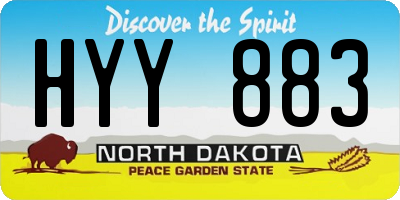 ND license plate HYY883