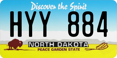 ND license plate HYY884