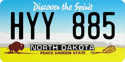 ND license plate HYY885