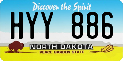 ND license plate HYY886