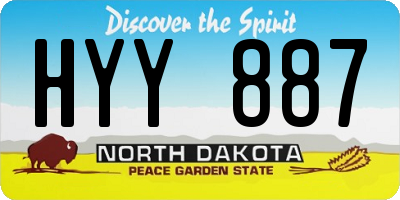 ND license plate HYY887