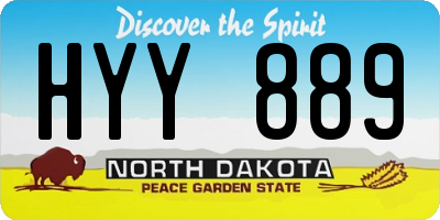 ND license plate HYY889