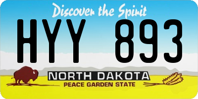 ND license plate HYY893