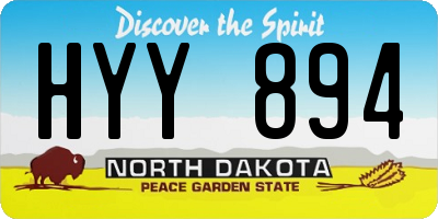 ND license plate HYY894