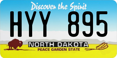 ND license plate HYY895