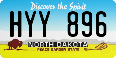 ND license plate HYY896