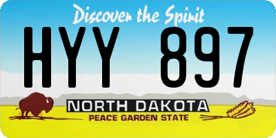 ND license plate HYY897