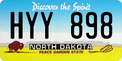 ND license plate HYY898
