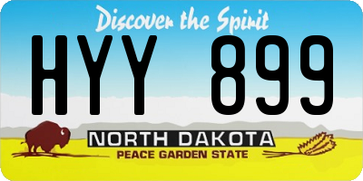 ND license plate HYY899