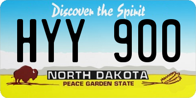 ND license plate HYY900