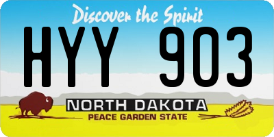 ND license plate HYY903