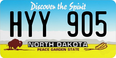 ND license plate HYY905