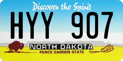 ND license plate HYY907