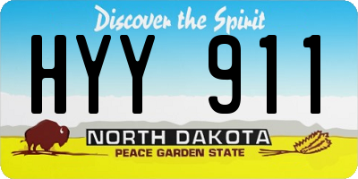 ND license plate HYY911
