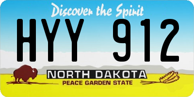 ND license plate HYY912