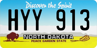 ND license plate HYY913