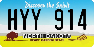 ND license plate HYY914