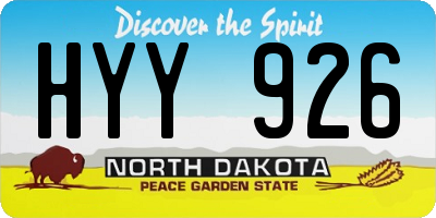 ND license plate HYY926