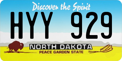 ND license plate HYY929