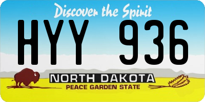 ND license plate HYY936