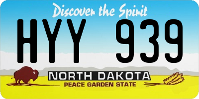 ND license plate HYY939