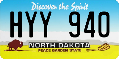 ND license plate HYY940