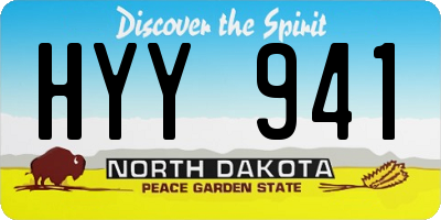 ND license plate HYY941