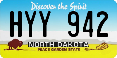 ND license plate HYY942