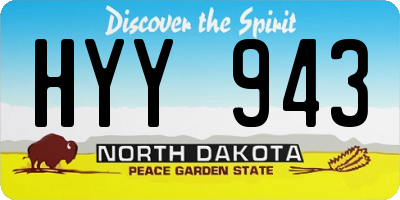 ND license plate HYY943