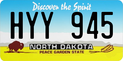 ND license plate HYY945