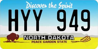 ND license plate HYY949