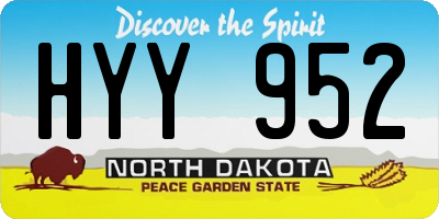 ND license plate HYY952