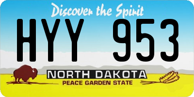 ND license plate HYY953