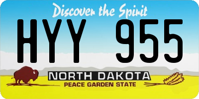 ND license plate HYY955