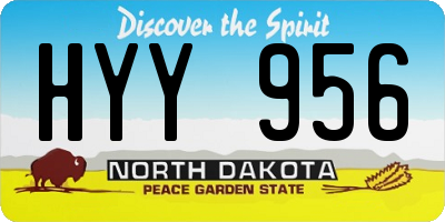 ND license plate HYY956