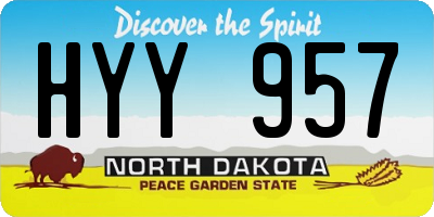 ND license plate HYY957
