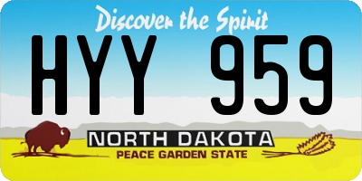 ND license plate HYY959